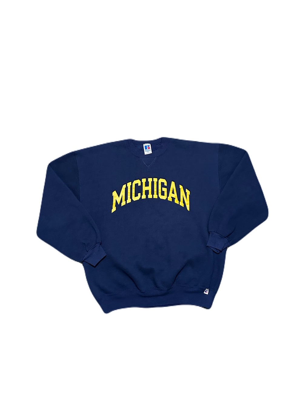 Vintage Russell Athletic 90s Michigan University Sweatshirt USA Made Navy XL